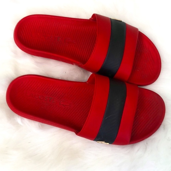 LACOSTE Red Sandals/Flip Flops Men- Size 12 main image 5